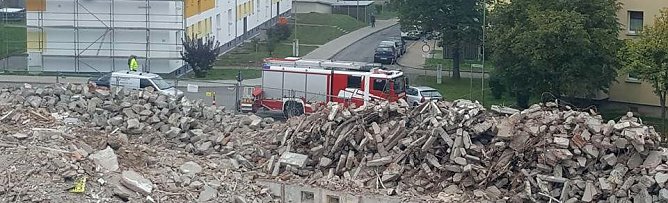 Gebiet um Freiheitsstra&szlig;e abgesperrt (Foto: M. Messing)