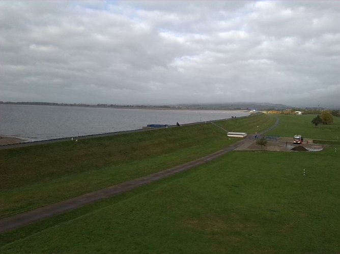 Blick &uuml;ber die Talsperre Kelbra Richtung Nordwesten (Foto: privat)