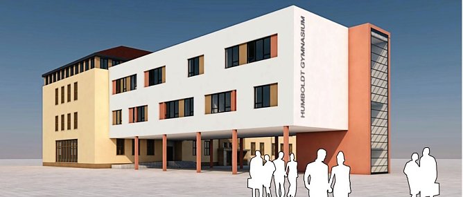 Das n&auml;chste Vorhaben der Service Gesellschaft: Sanierung und Anbau am Humboldt-Gymnasium (Foto: Service GmbH)