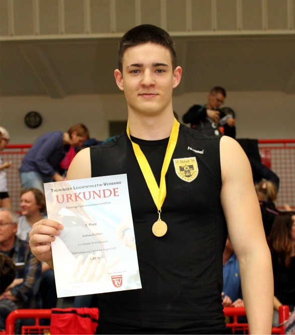 Julius Kohler vom LV Altstadt sicherte sich in der U20 den Titel (Foto: Uwe Tittel)