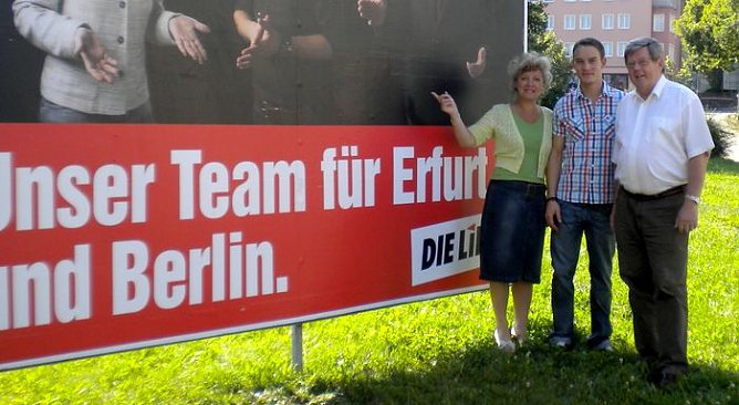 Aufgestellt (Foto: LINKE)