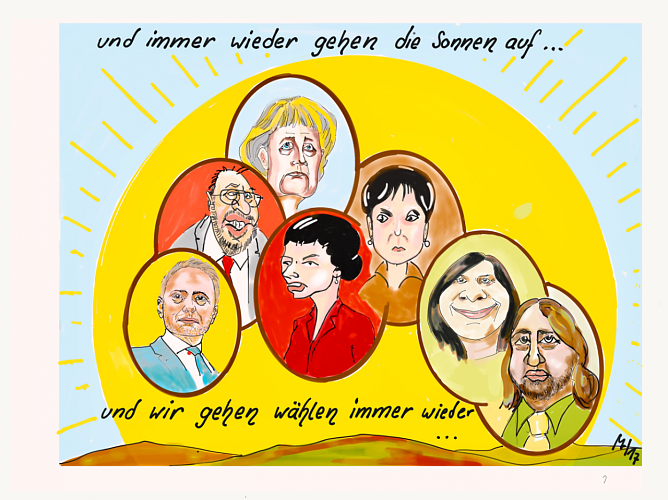 W&auml;hlen, w&auml;hlen, w&auml;hlen, wen soll man nur w&auml;hlen? (Foto: Manfred Querblick)