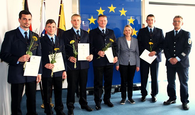 Von links: Weise, Mestmacher, Franke, Reinhardt, Krauth und Gro&szlig;engie&szlig;er (Foto: Pressestelle)