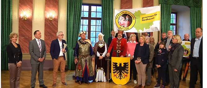 Nordh&auml;user Delegation zu Gast in der Erfurter Staatskanzlei (Foto: Angelo Glashagel)
