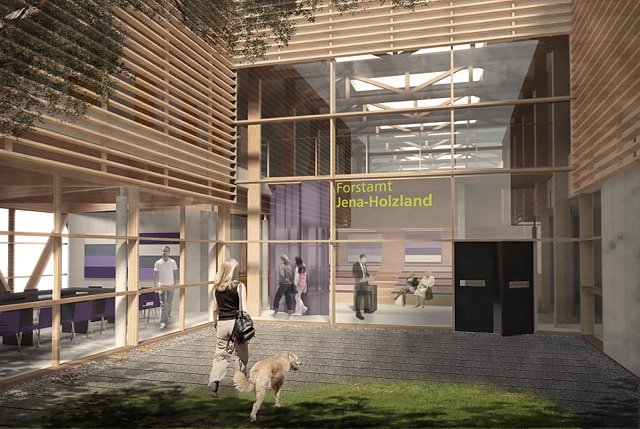 Der Forstamtsneubau in Stadtroda (Foto: Cornelsen Selinger) Der Forstamtsneubau in Stadtroda (Foto: Cornelsen Selinger)