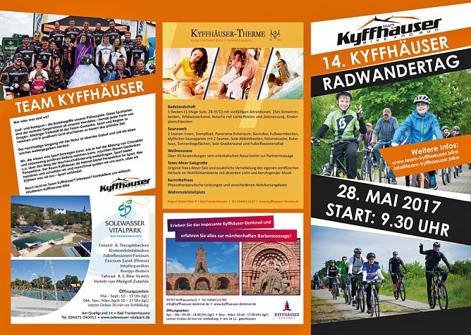 14. Kyffhäuser Radwandertag (Foto: Team Kyffhäuser) 14. Kyffhäuser Radwandertag (Foto: Team Kyffhäuser)