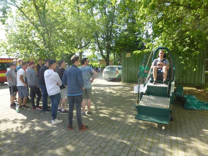 Die "Aktion junge Fahrer" am Berufsschulzentrum (Foto: Kreisverkehrswacht Nordhausen)