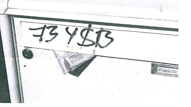 "Gaunerzinken" in der Stolberger Stra&szlig;e (Foto: Landespolizeiinspektion Nordhausen)