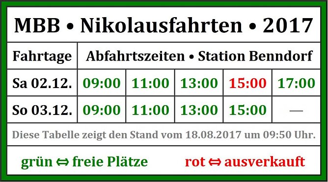 Nikalausfahrten (Foto: Mansfelder Bergwerksbahn) Nikalausfahrten (Foto: Mansfelder Bergwerksbahn)