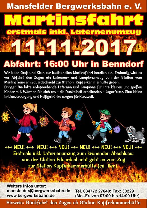 Plakat (Foto: Mansfelder Bergwerksbahn) Plakat (Foto: Mansfelder Bergwerksbahn)