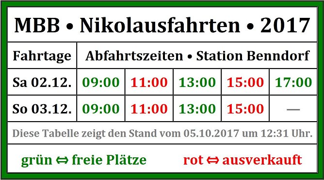 Nikalausfahrten (Foto: Mansfelder Bergwerksbahn)