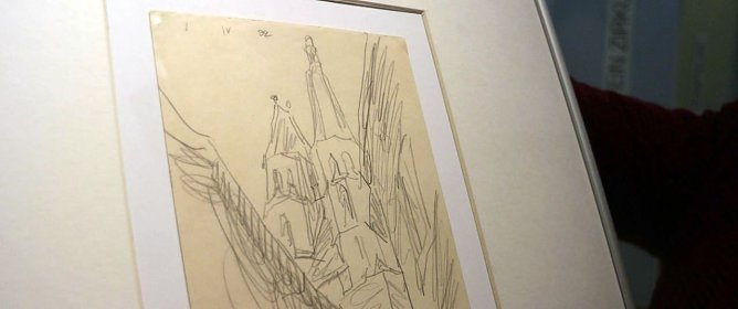 Kleine Skizze, gro&szlig;e Freude - ein Feininger f&uuml;r das Kunsthaus (Foto: nnz)