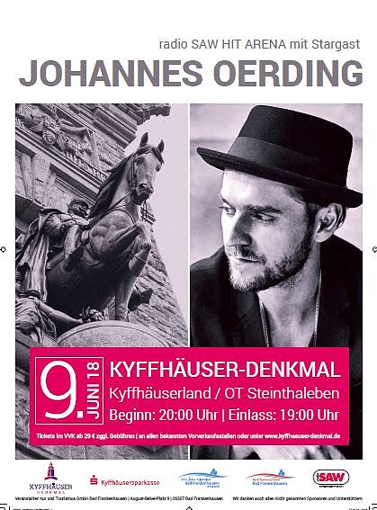 radio SAW HIT Arena mit dem Stargast Johannes Oerding (Foto: Stadtmarketing Bad Frankenhausen) radio SAW HIT Arena mit dem Stargast Johannes Oerding (Foto: Stadtmarketing Bad Frankenhausen)