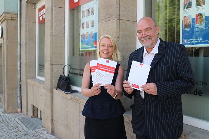 Nancy K&auml;mmerer und Hans-Georg M&uuml;ller (Foto: Angelo Glashagel)