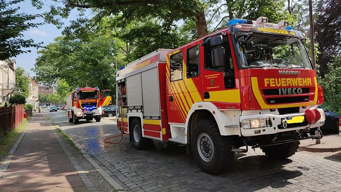 Feuerwehr im Einsatz (Foto: Peter Blei)
