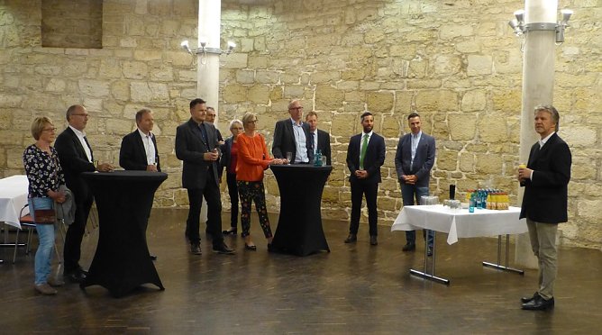 Daniel Klajner begr&uuml;&szlig;t den Bundesverband mittelst&auml;ndische Wirtschaft (Foto: Birgit Susemihl)