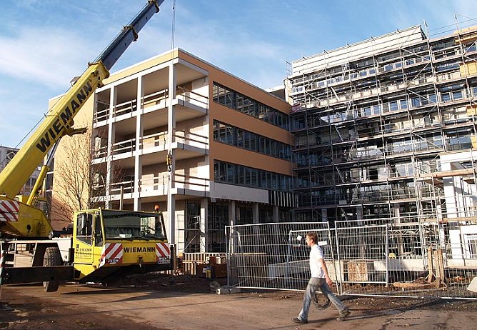 Neubau nimmt Gestalt an (Foto: shk) Neubau nimmt Gestalt an (Foto: shk)