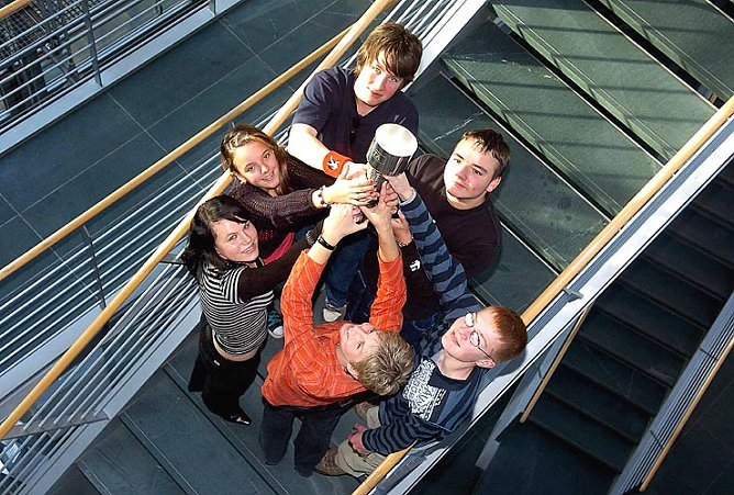 Abgesahnt - Sch&uuml;ler der KKS (Foto: nnz)