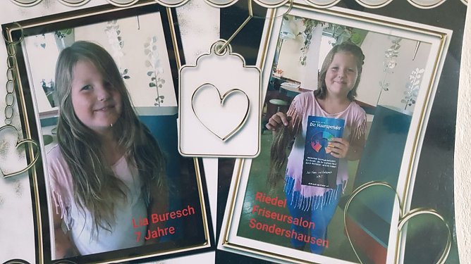 Lia entschloss sich, ihr langes Haar f&uuml;r Krebskranke zu spenden (Foto: Grundschule Wipperdorf)