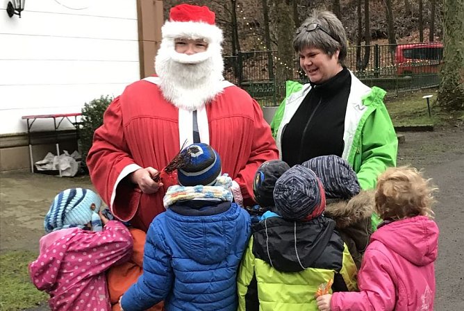 Auch der Weihnachtsmann war dabei (Foto: J. Hesse)