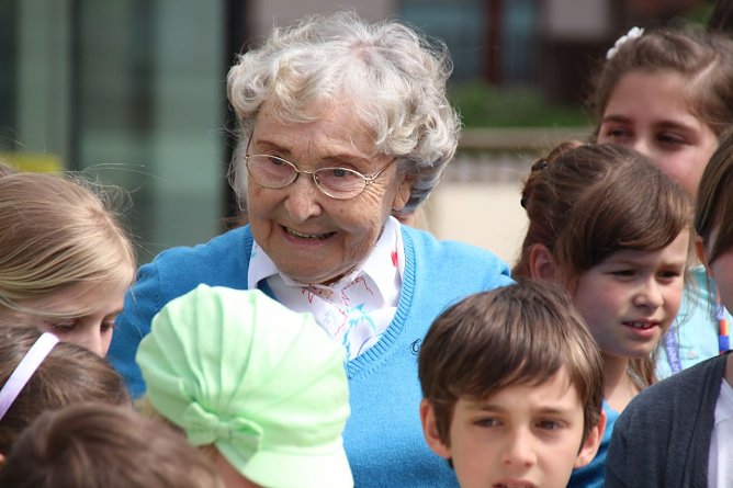 Die Mutter der kleinen, wei&szlig;en Friedenstaube - Erika Schirmer (Foto: Pressestelle Stadt Nordhausen)