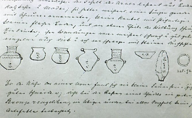 Detail eines Ausgrabungsberichtes (Foto: Heidelore Kneffel) Detail eines Ausgrabungsberichtes (Foto: Heidelore Kneffel)