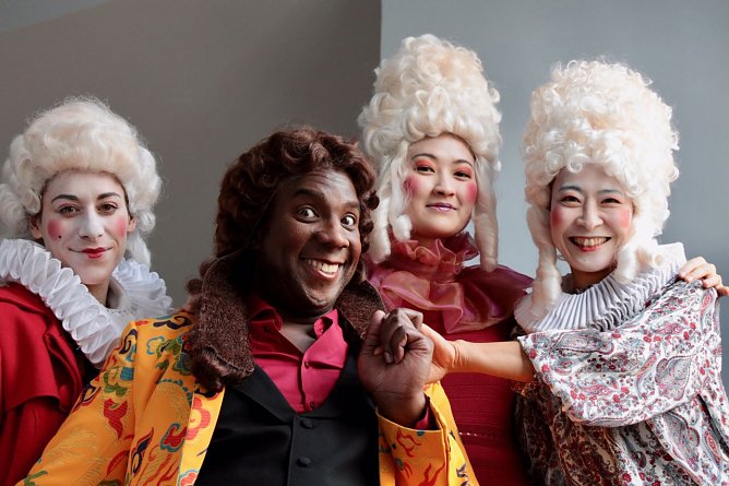 Barocke und romantische Werke hat sich das K&uuml;nstlerquartett mit Musikerinnen des Loh-Orchesters (Kuniko Kobayashi am Piano) und des Erfurter Theaters  (Melissa Hart am Cello) sowie den Gesangssolisten Hyunsun Park (Sopran) und Marvin Scott (Tenor) ins Konzertprogramm geschrieben. (Foto: Olaf Schulze)