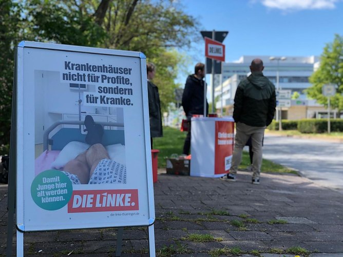 Infostand am Tag der Krankenpflege (Foto: Die Linke Nordhausen)