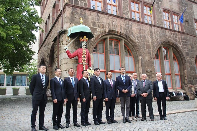 Chinesische Delegation begr&uuml;&szlig;t (Foto: Pressestelle Stadt Nordhausen)