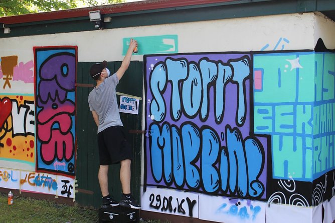 Grafitti-Workshop im Jugendclub (Foto: Johanna Lauterbach)
