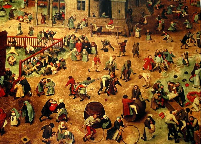 Die Kinderspiele (Ausschnitt), Gem&auml;lde von Pieter Bruegel der &Auml;ltere, um 1560 (Foto: Pressestelle Stadt Nordhausen)
