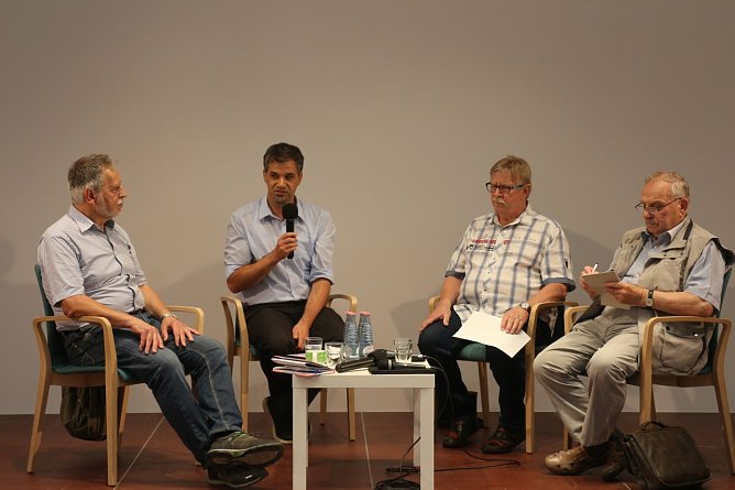 v.l.: Dietrich Hanusch, Kai Buchmann, Winfried Schmitt, Herbert Miller (Foto: Angelo Glashagel)