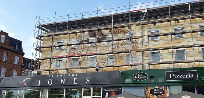 Hier entsteht das Wandbild (Foto: privat)