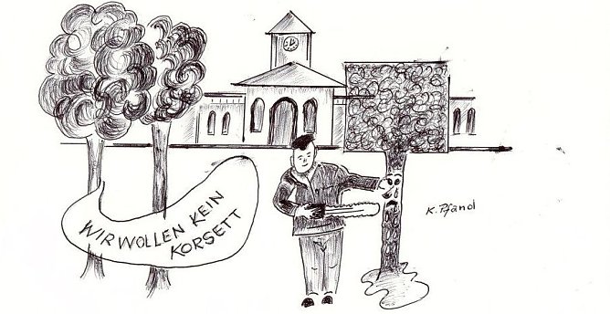 Karikatur (Foto: Klaus Pfand)