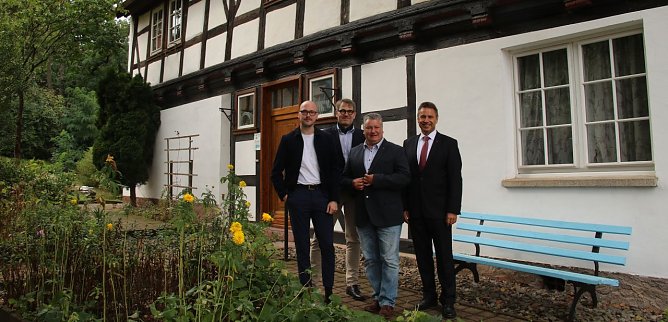 v.l.: Steffen Gr&auml;fe, Dr. Grisko, Andreas Liesegang und Wolfgang Asche (Foto: Angelo Glashagel)