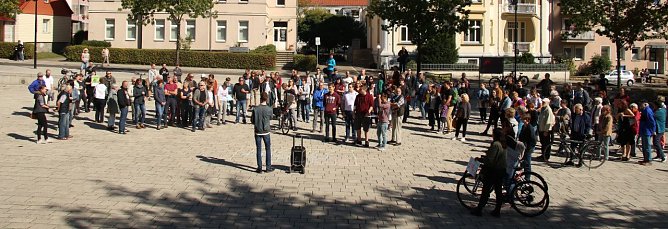 Fridays for Future Demonstration auf dem Theaterplatz (Foto: Angelo Glashagel)