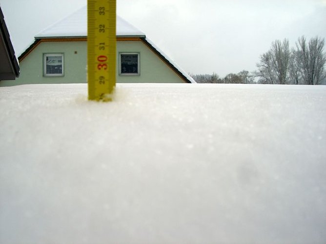 Schnee gemesen (Foto: privat) Schnee gemesen (Foto: privat)