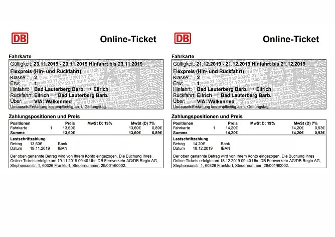 Bahnticket (Foto: B.Ballhause)