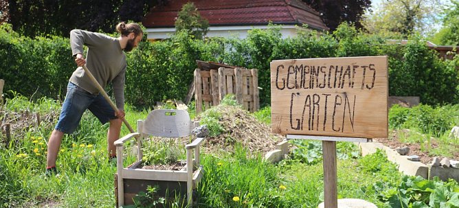 Arbeit im Gemeinschaftsgarten 2019 (Foto: nnz-Archiv)