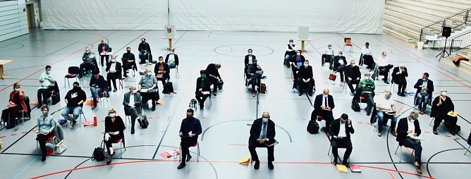 Erster Kreistag unter Corona-Bedingungen (Foto: Angelo Glashagel)