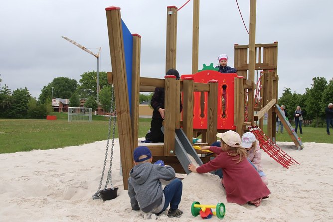 Der neue Spielplatz in Petersdorf (Foto: Stadtverwaltung Nordhausen)