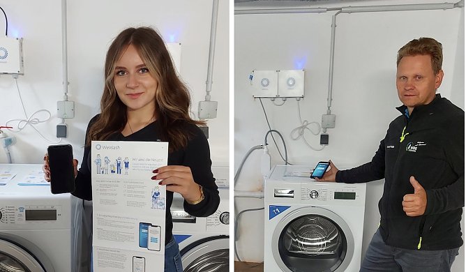 W&auml;schewaschen jetzt mit einer speziellen App (Foto: WBG S&uuml;dharz)