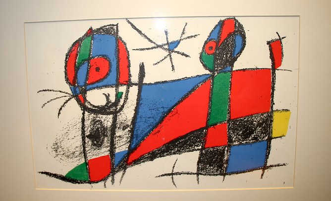 Auch Joan Miro ist vertreten. Um welches Tier es sich hier wohl handelt? Kleiner Tipp: Die Grafik h&auml;ngt im Katzenzimmer. (Foto: nnz)