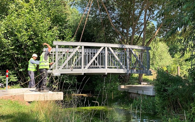 Brückenein- und -neubau An der Salza (Foto: ©Stadtverwaltung Nordhausen) Brückenein- und -neubau An der Salza (Foto: ©Stadtverwaltung Nordhausen)