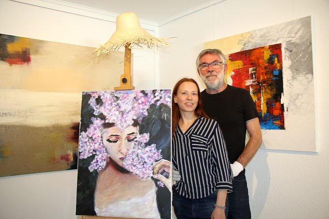 Daniela Althaus und Axel Schumann in ihrer Galerie 59 (Foto: oas)