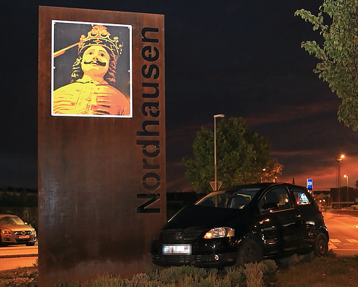 Unfall in der Freiherr-von-Stein Stra&szlig;e (Foto: S. Dietzel)