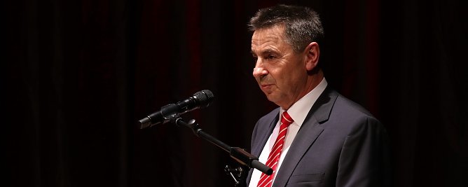 Wolfgang Asche beim Neujahrsempfang in diesem Jahr (Foto: nnz)