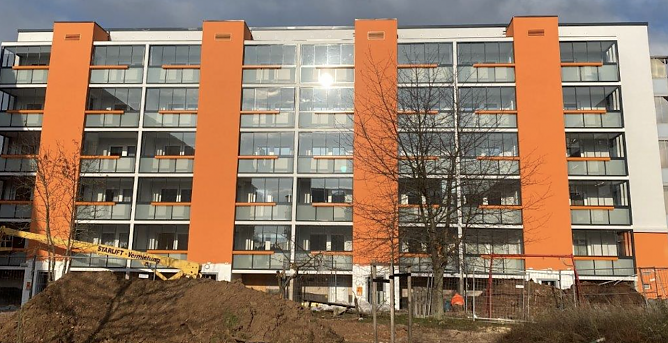 An der Stolberger Straße 107 bis 113 wird weiter gearbeitet (Foto: WBG Südharz) An der Stolberger Straße 107 bis 113 wird weiter gearbeitet (Foto: WBG Südharz)