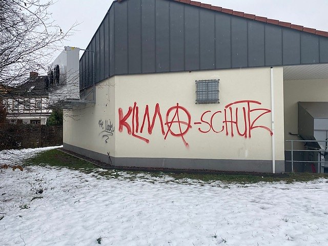 Vandalismus im Namen des Klimaschutzes? (Foto: privat) Vandalismus im Namen des Klimaschutzes? (Foto: privat)