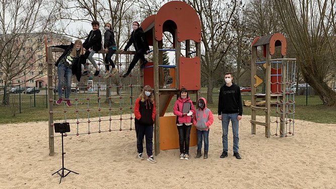 Projektgruppe "My Hometown" (Foto: Sabine Jacobi) Projektgruppe "My Hometown" (Foto: Sabine Jacobi)